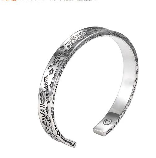 Men's 925 Sterling Silver Graffiti Bracelet by GJG Denim