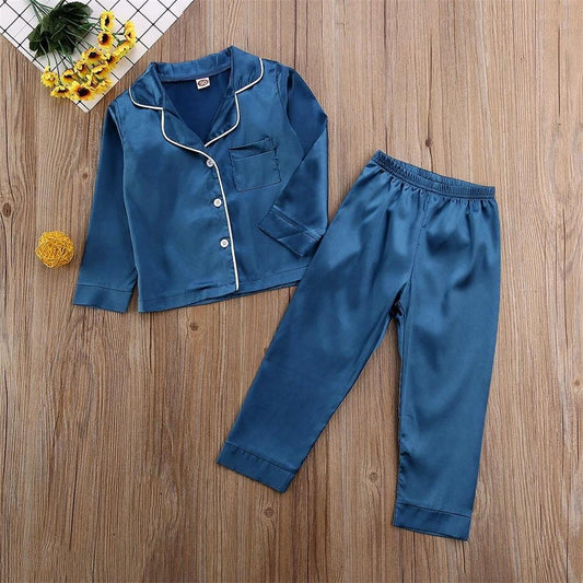 Pure Color Children's pajamas Casual Fashion Suit by GJG Denim