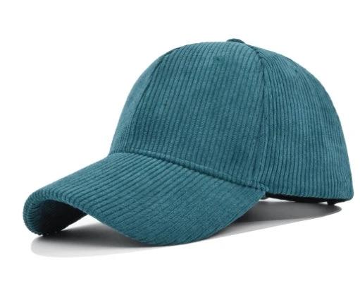 Versatile Curved Brim Corduroy Hat by GJG Denim