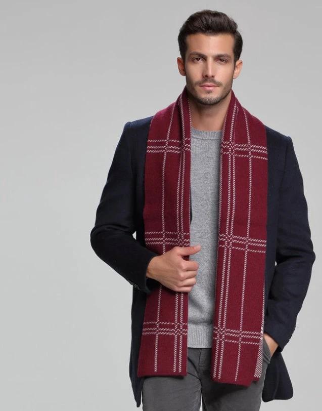 Men's Cashmere Tide Business Casual Double-sided Scarf by GJG Denim