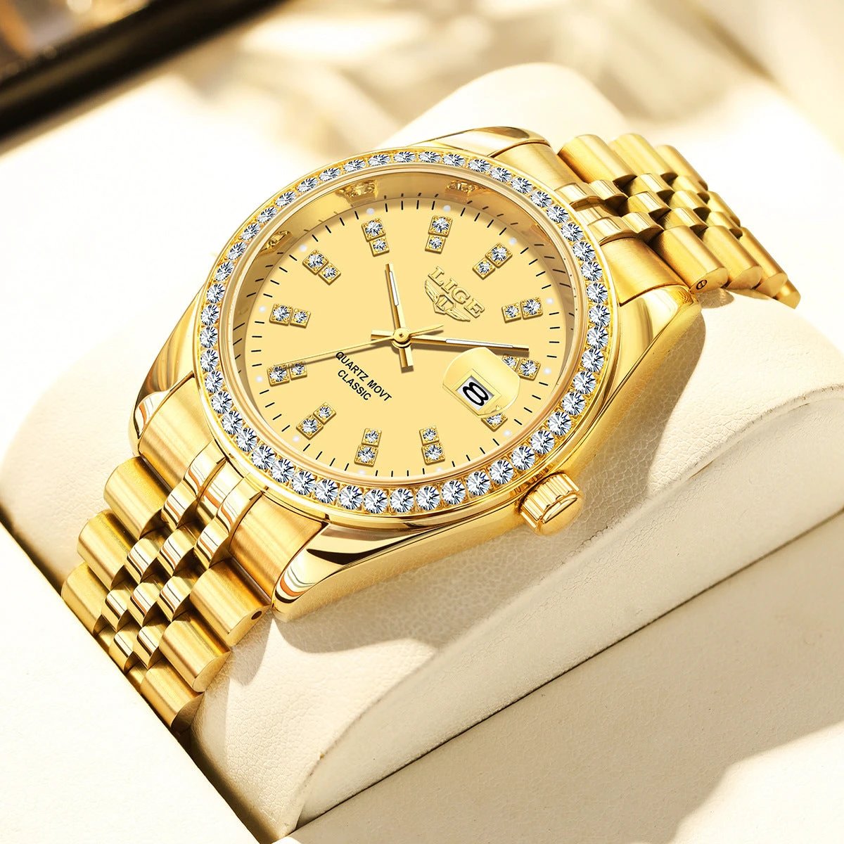 Big-dial Elegant Quartz Watch For Men by GJG Denim