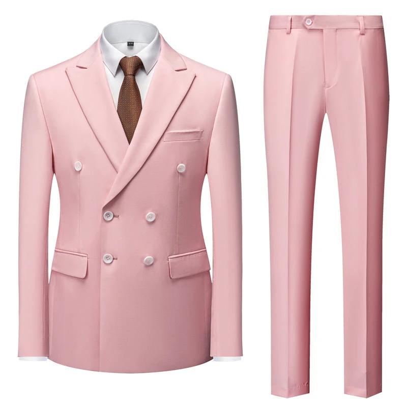 Men's Fashion Casual Solid Color Two-piece Set by GJG Denim