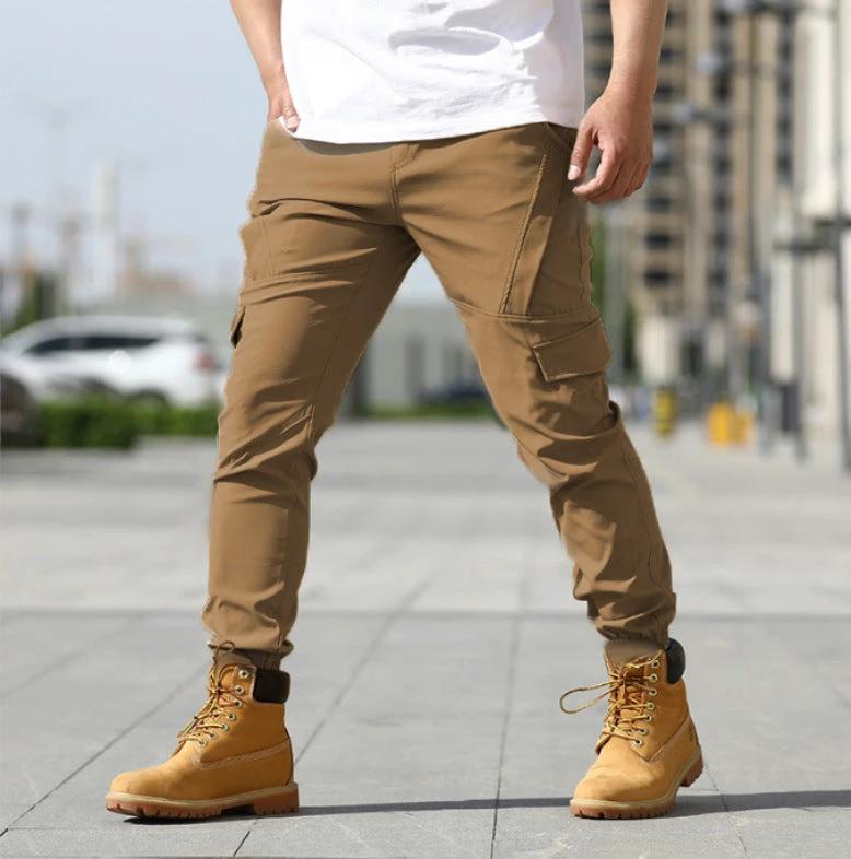 Men's Multi-pocket Cargo Pants by GJG Denim