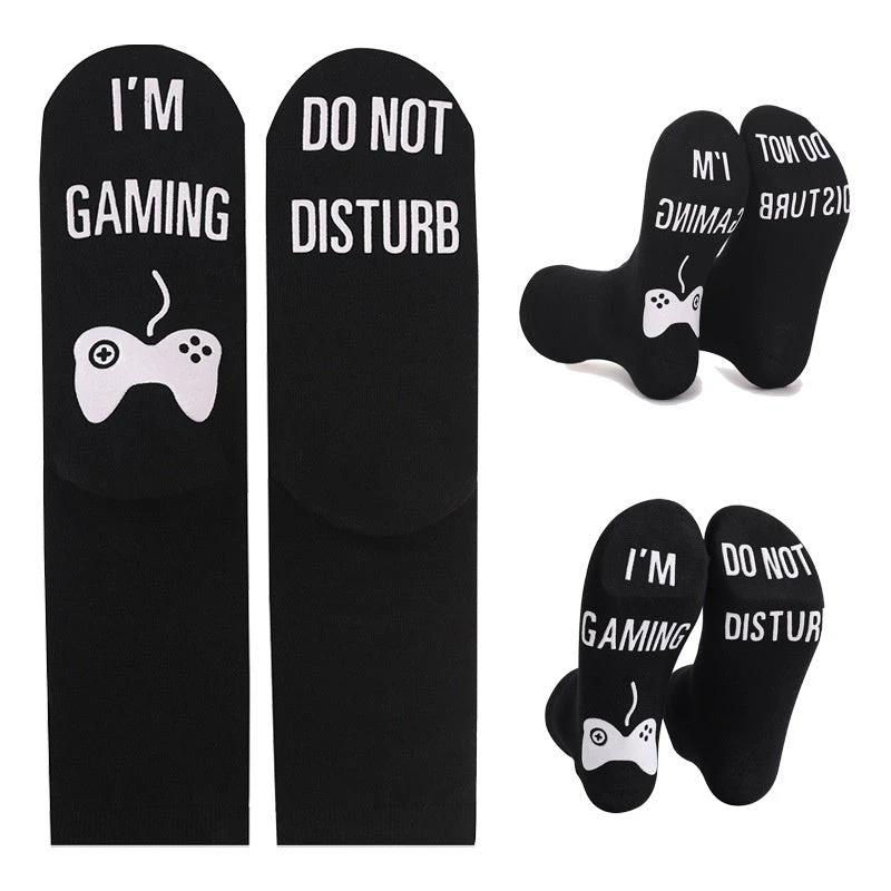 Men's Pure Cotton "I'm Gaming Do Not Disturb" Socks by GJG Denim