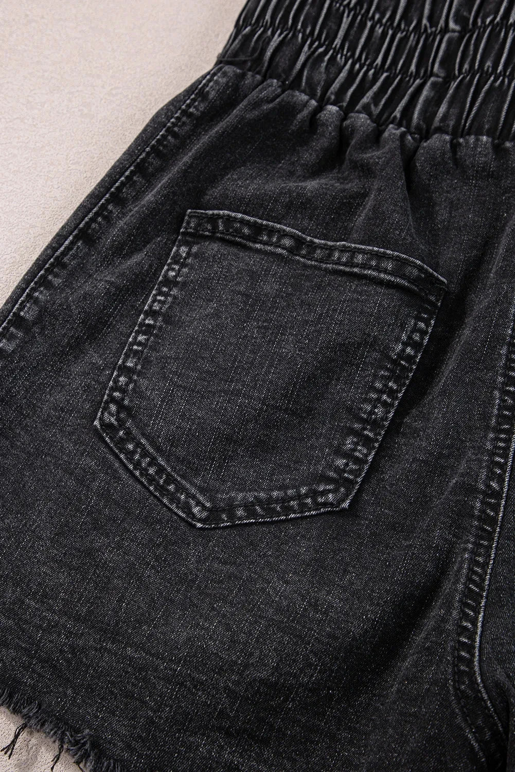 High Waist Raw Hem Denim Shorts by Lady Ros
