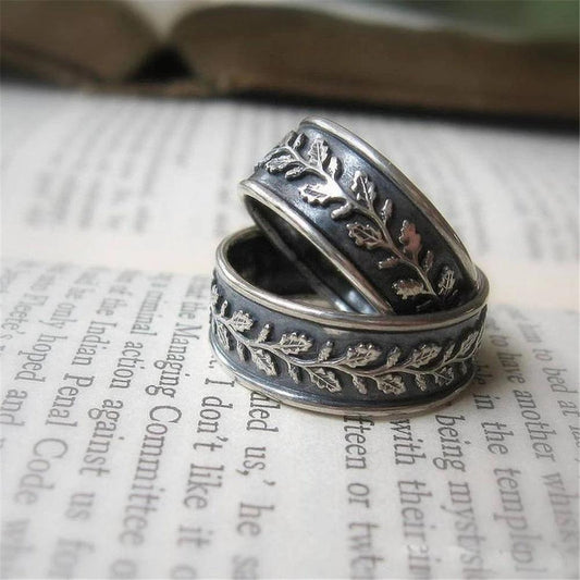Retro Leaves Fashion Ring For Men by GJG Denim