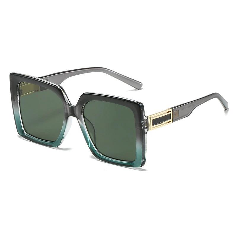 Fashionable Square-shaped Statement Gradient Color Oversized Sunglasses by GJG Denim