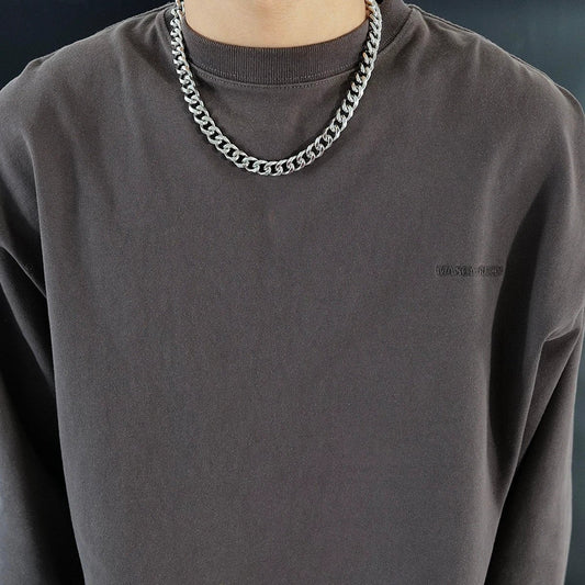 Titanium Steel Cuban Necklace For Men by GJG Denim