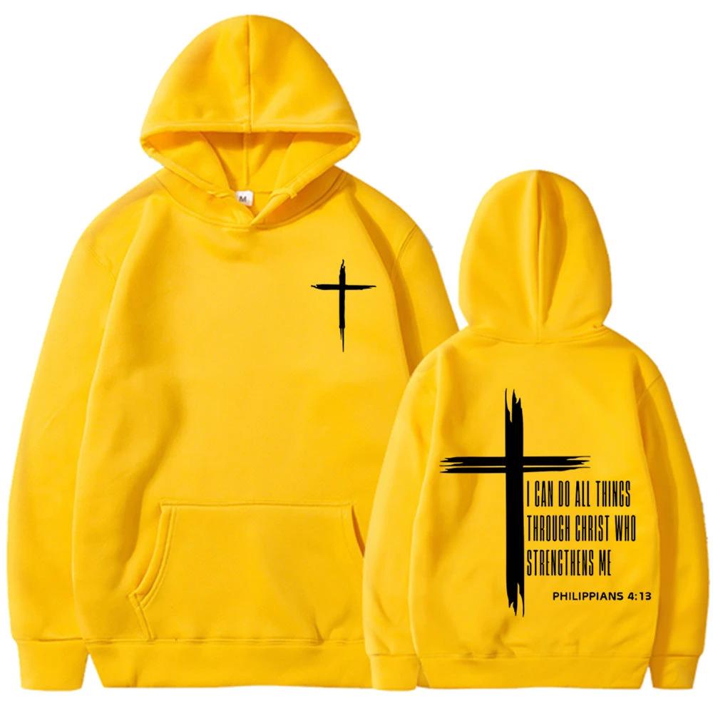 Men's "I Can Do All Things Through Christ" Hoodie by GJG Denim