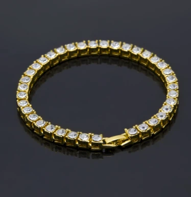 Tin Alloy Iced Bracelet For Men by GJG Denim