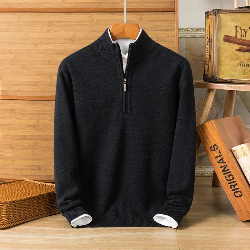 Men's Knitwear Long Sleeve Thickened Sweater by GJG Denim