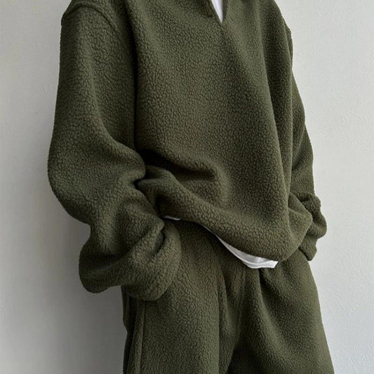 Men's Plush Army Green Set by GJG Denim