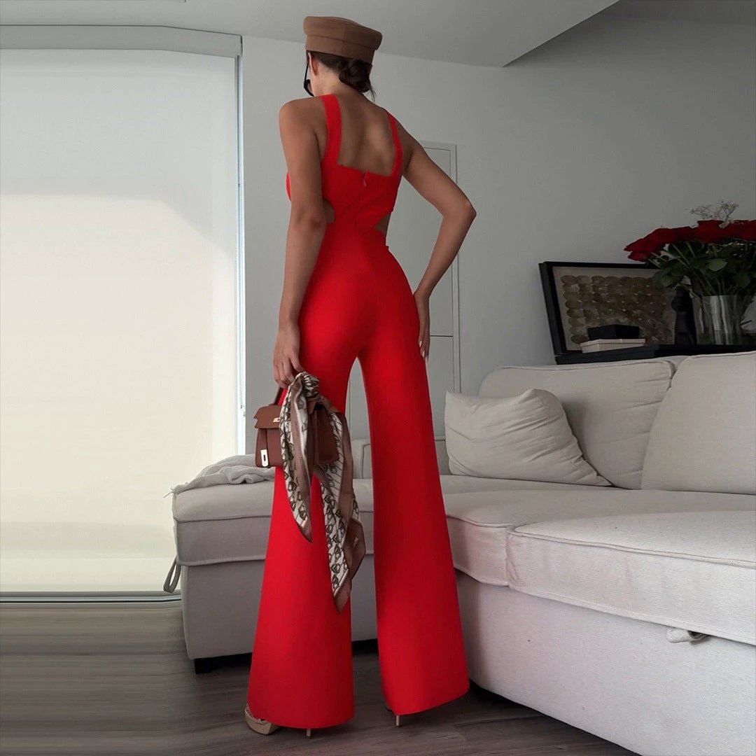 Banquet Party Bandage Jumpsuit Women's High-grade Halter by GJG Denim