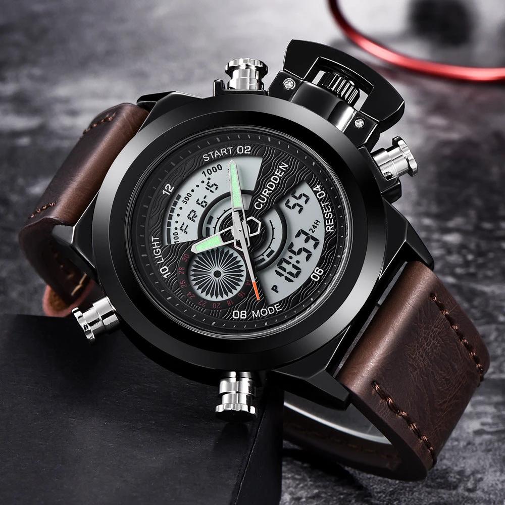 Men's Multi-functional Double Display Sports Watch by GJG Denim