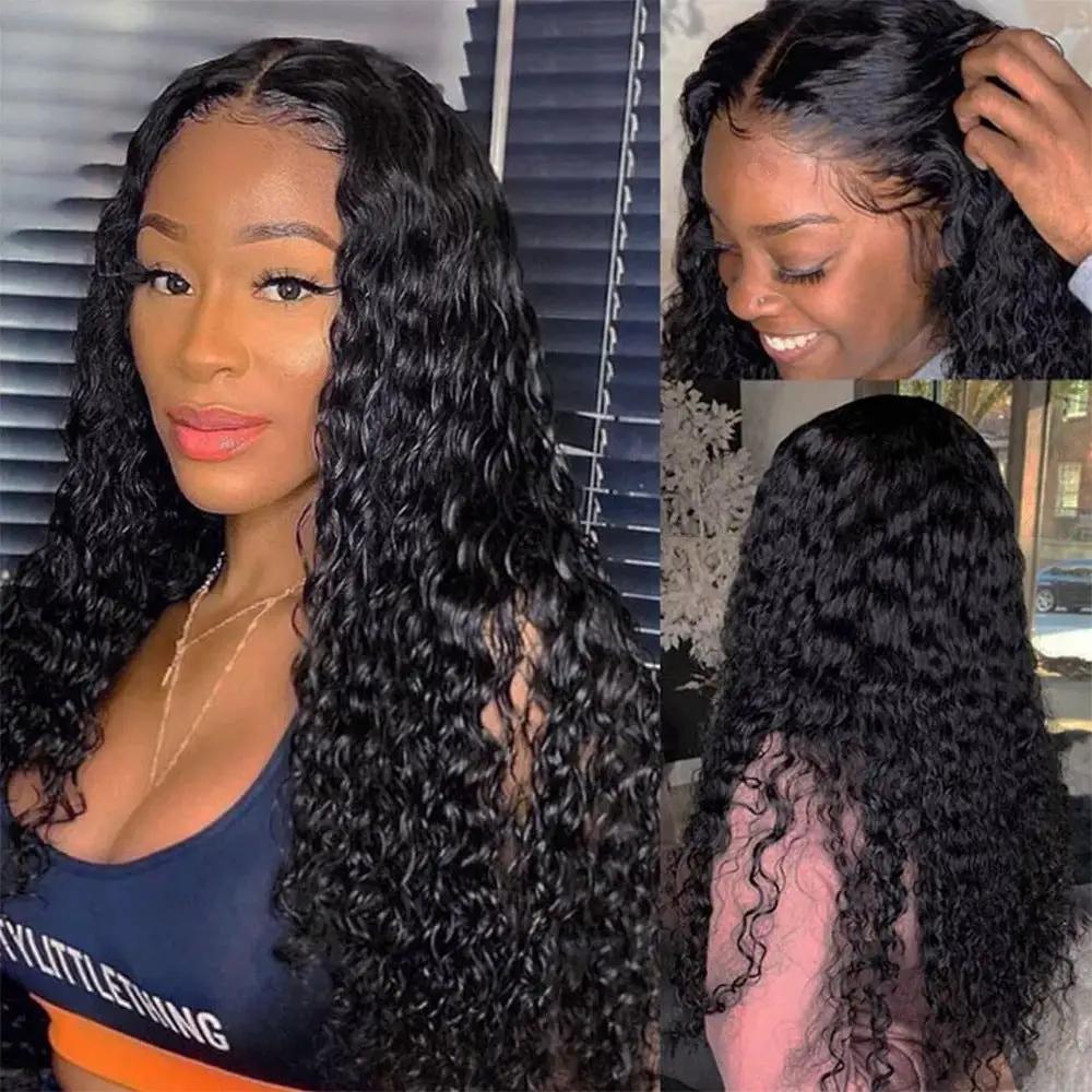 Curly Human Hair Wig Lace Hair Products by GJG Denim