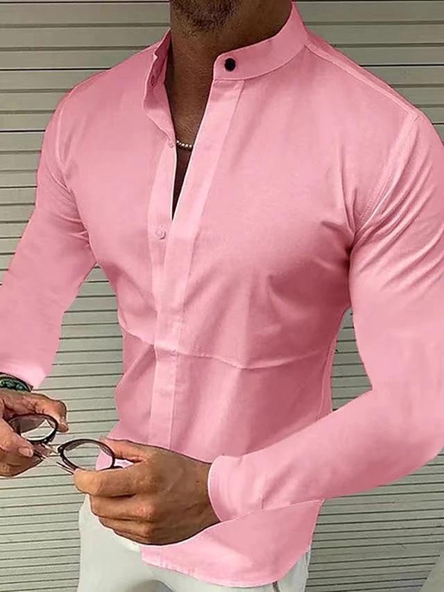 Men's Stand Up Collar Shirt by GJG Denim
