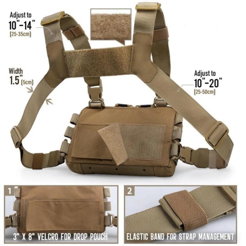 Men's Outdoor Tactics Vest Jacket Bag by GJG Denim