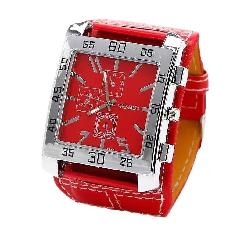 Men's Stylish And Cool Military-style Watch Square Dial Simulated Three-layer Design by GJG Denim