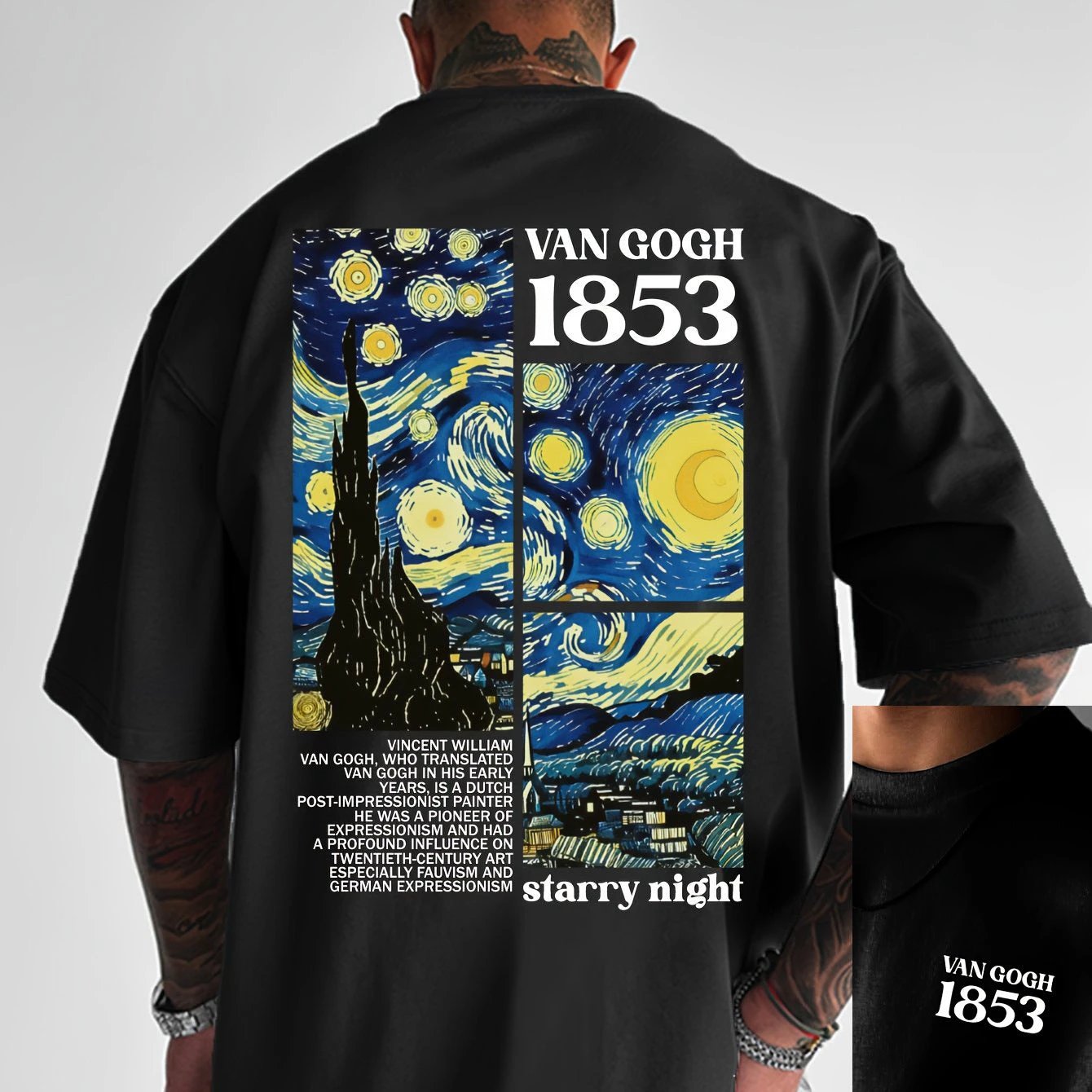 Printed Round Neck Short Sleeve T-shirt by GJG Denim