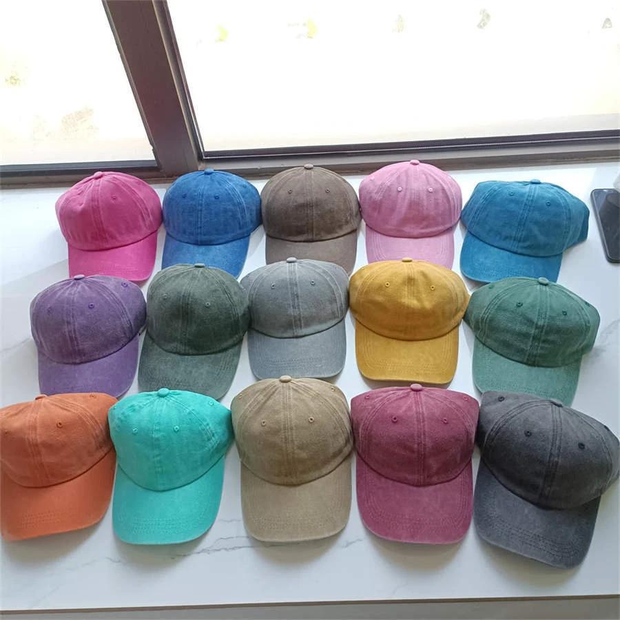 Retro Washed Baseball Cap For Men by GJG Denim