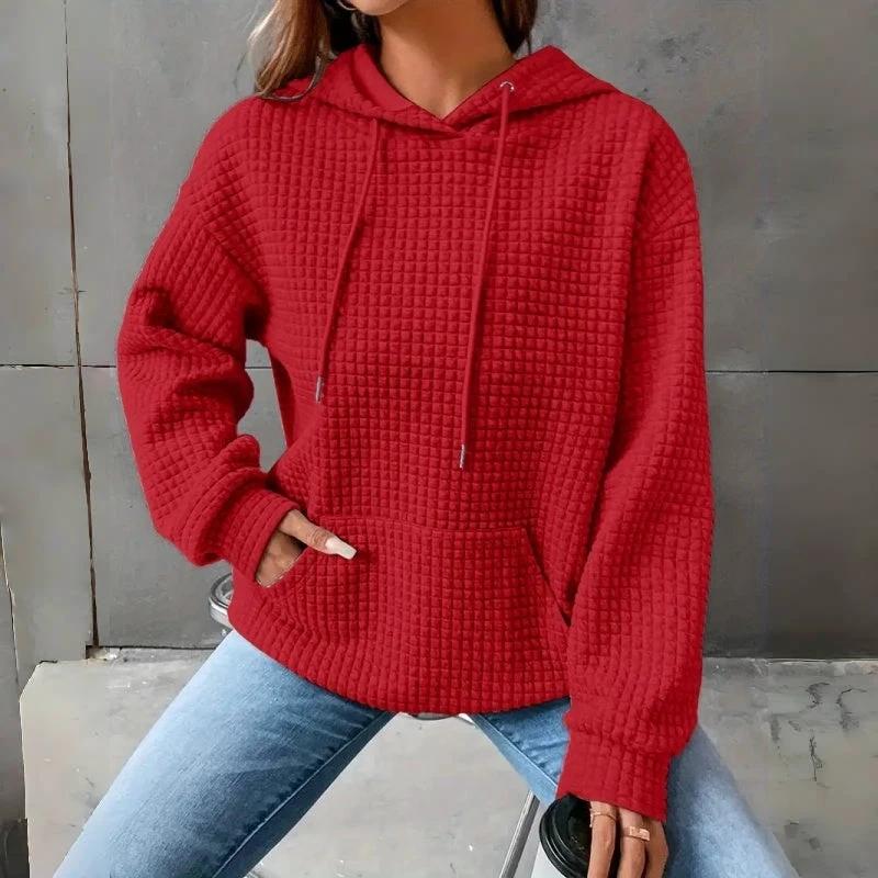 Women's Loose Fitting Hooded Long Sleeved Sweatshirt by GJG Denim