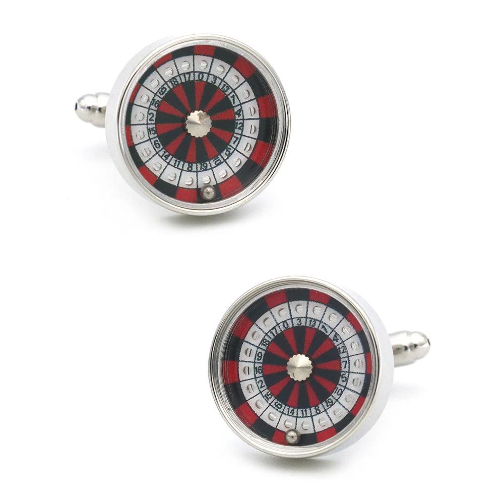 Lucky Spin Round Cufflinks For Men by GJG Denim