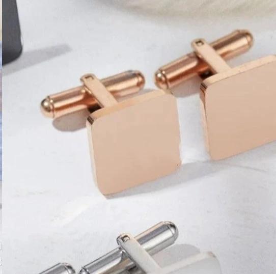 Men's French Simplicity Shirt Cufflinks Glossy 1 Pair by GJG Denim