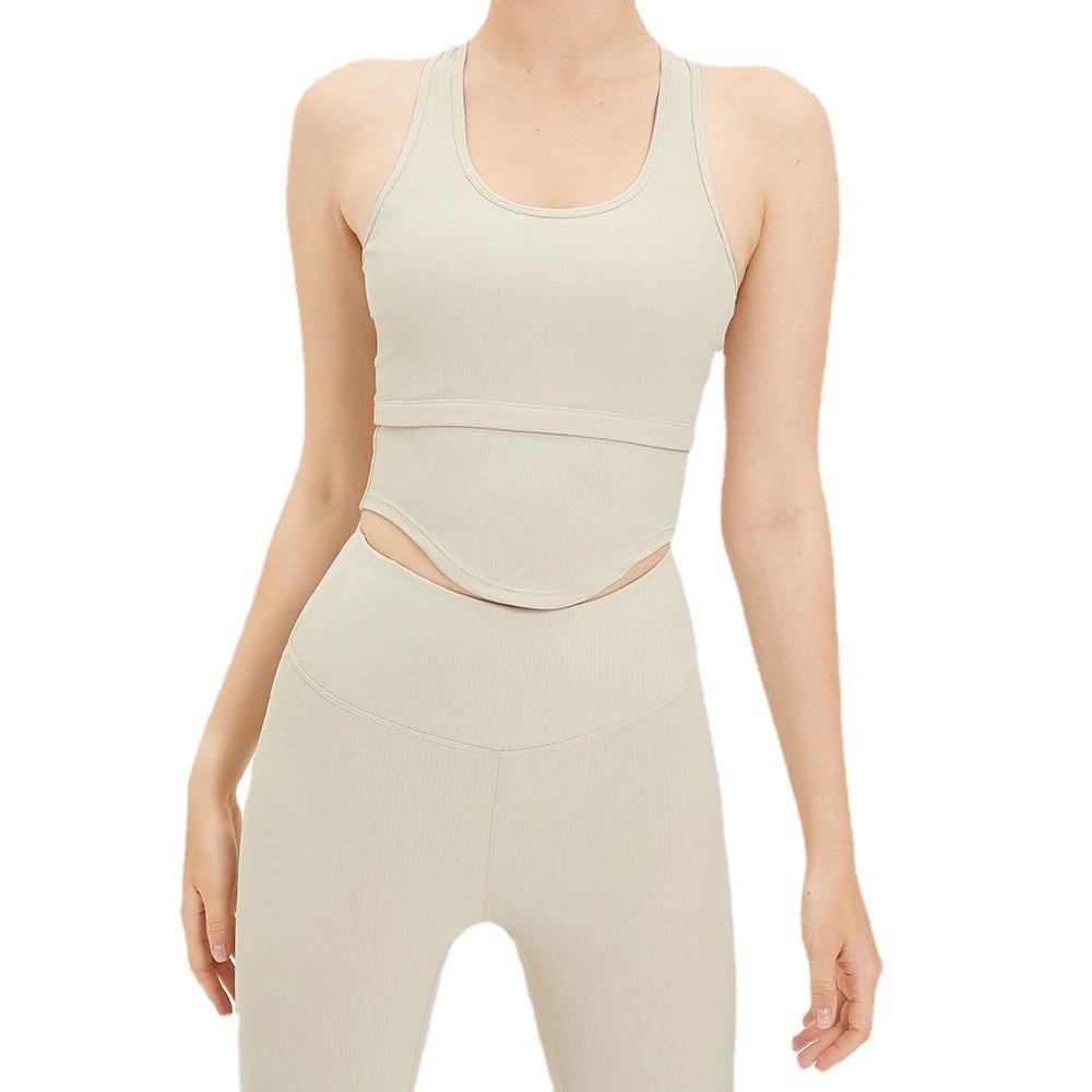 U-shaped Breathable Exercise Tank Top by GJG Denim