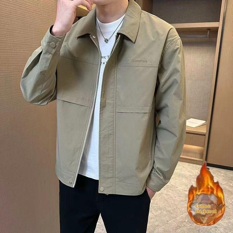 Men's Lapel All-match Work Fashionable Jacket by GJG Denim
