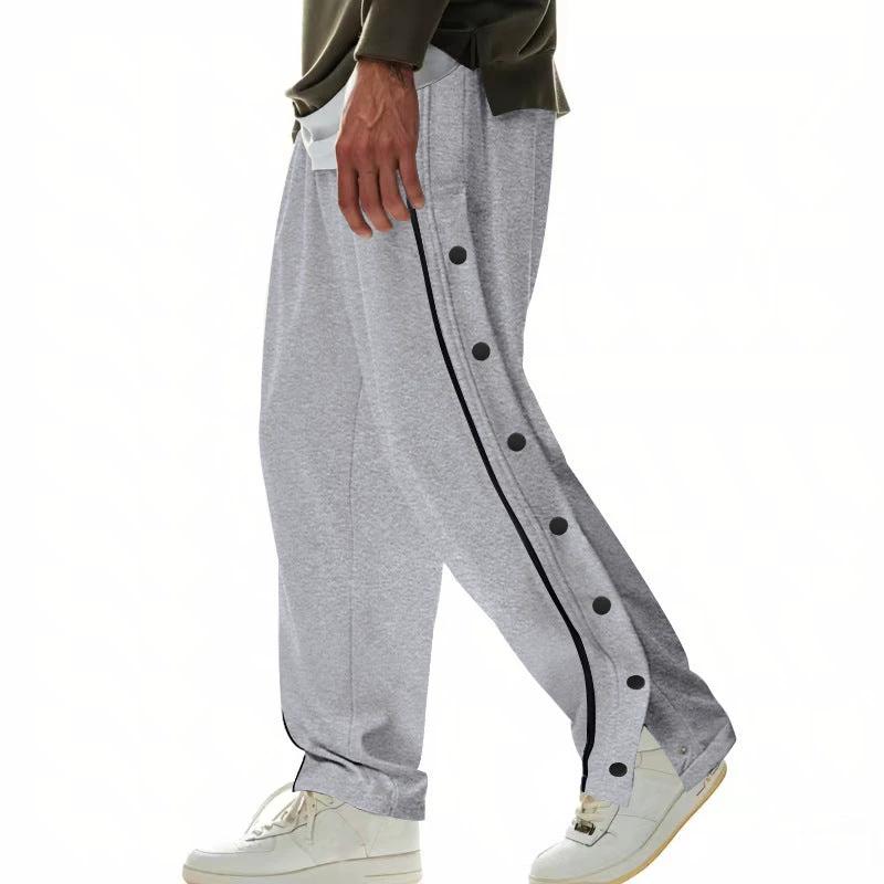 Men's Basketball Tear And Pull Sports Casual Sweatpants by GJG Denim