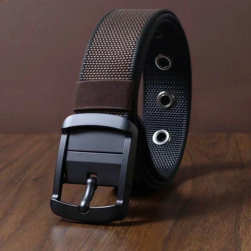 Men's Nylon Belt With A Double-sided Pin Buckle by GJG Denim