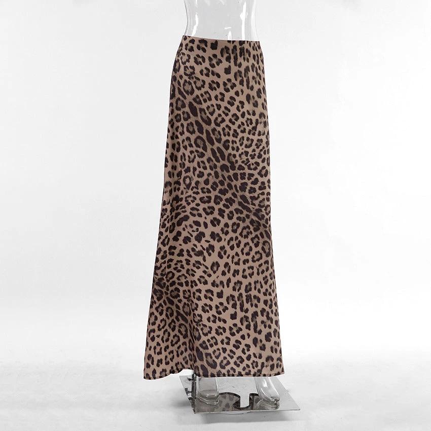 Leopard Print Mermaid Skirt by GJG Denim