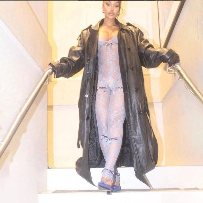 Tight Long Sleeve Lace Jumpsuit Women by GJG Denim