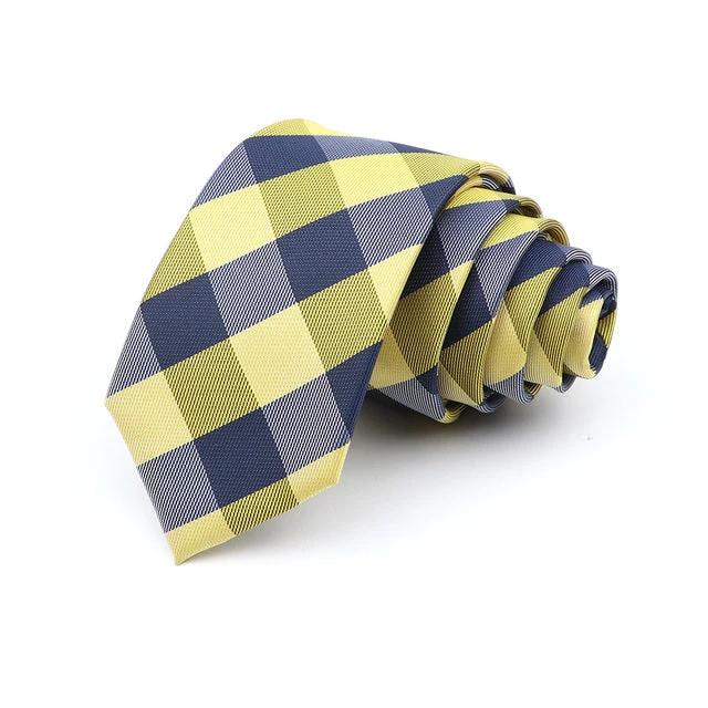 Men's 6cm Casual Ties Skinny Tie Fashion Polyester Plaid by GJG Denim