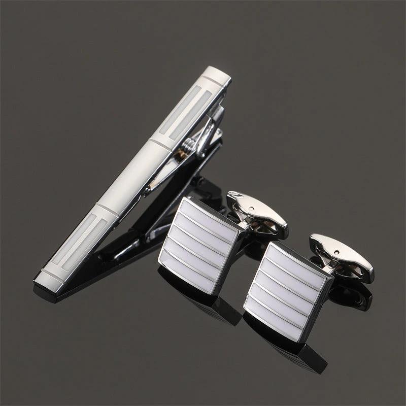 Men's Tie Clip and Cufflinks Set by GJG Denim