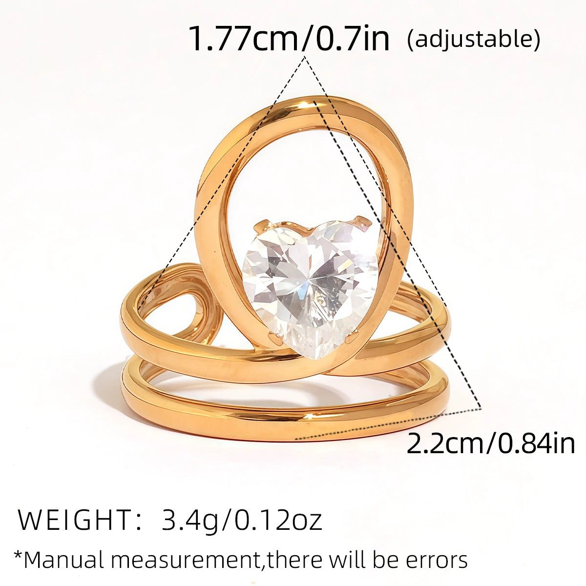Retro Titanium Steel Ring Niche High-End Square Zircon Stainless Steel Jewelry Cross-Border Hot-Selling by GJG Denim