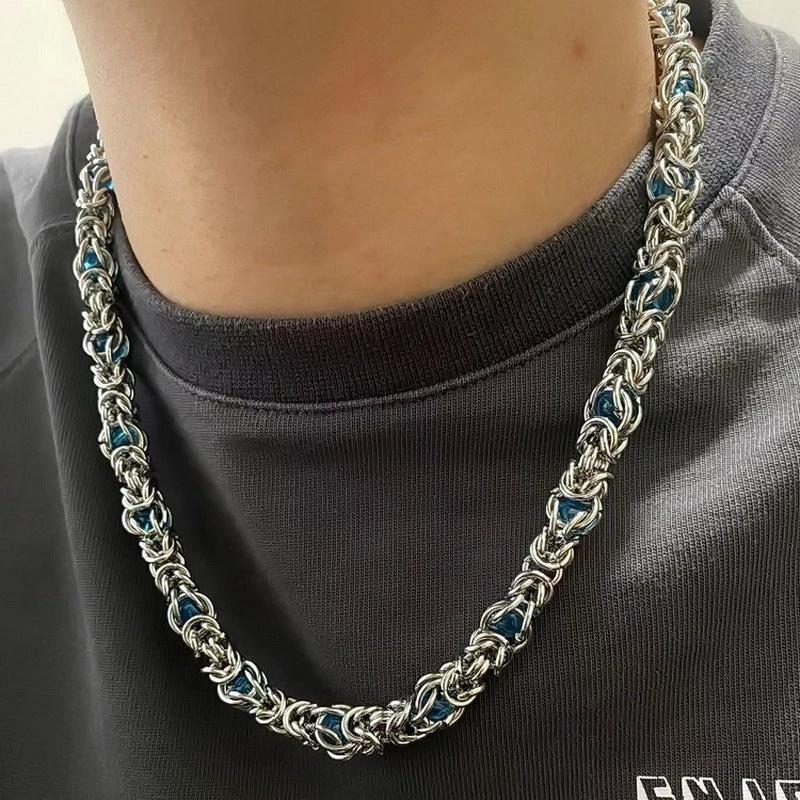 Sapphire Splice Necklace For Men by GJG Denim