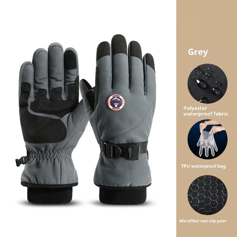 Winter Men's Warm Skiing Outdoor Sports Riding Gloves by GJG Denim