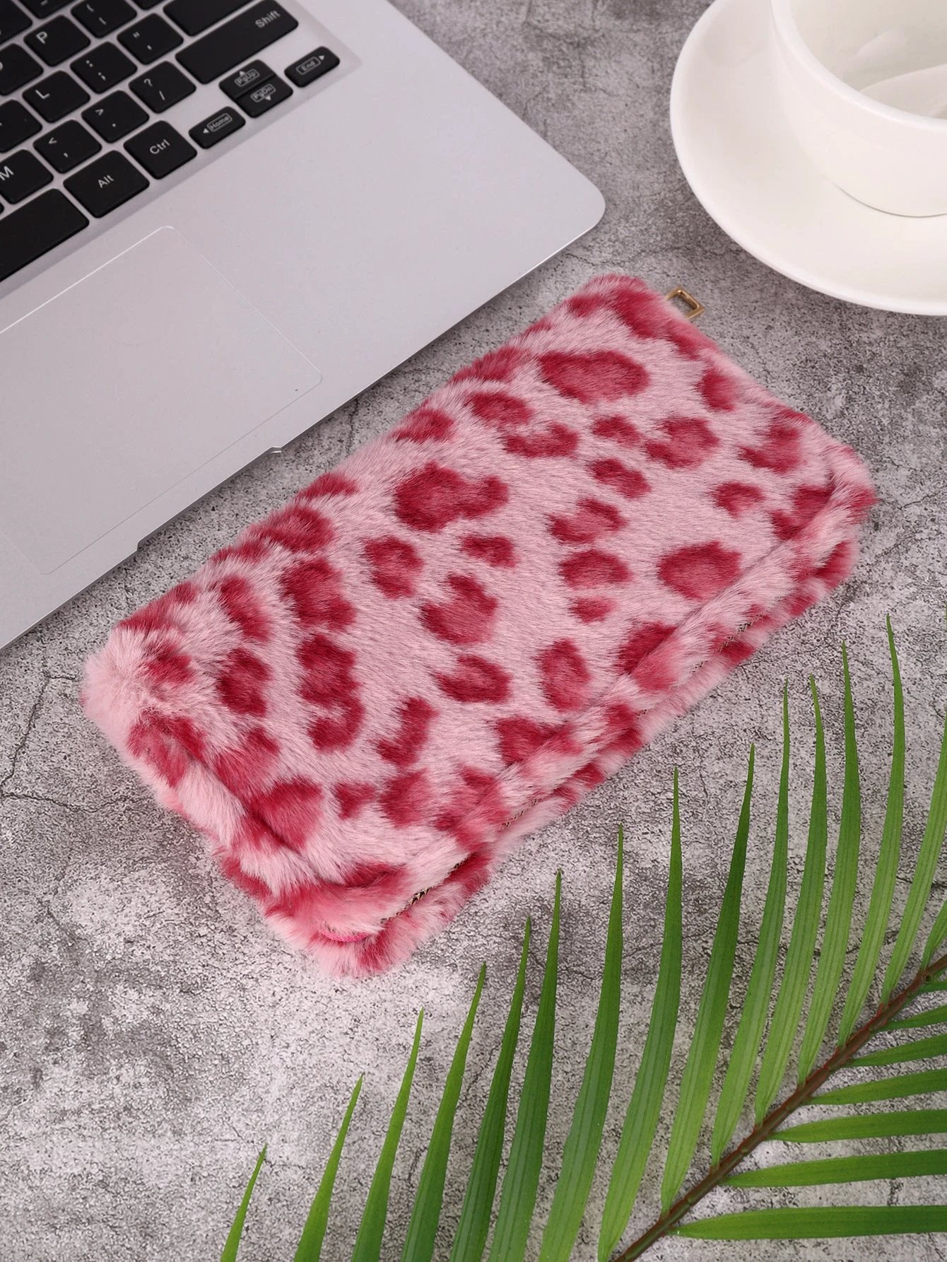 Creative Plush Coin Purse Fashion Leopard Print by GJG Denim