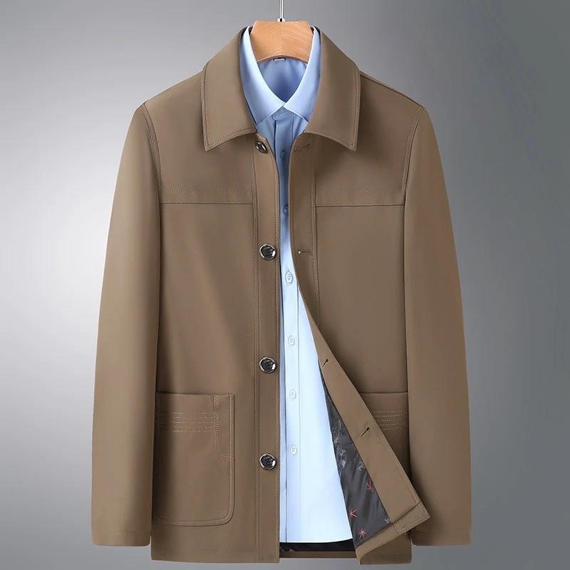 Men's Turn-down Collar Coat by GJG Denim
