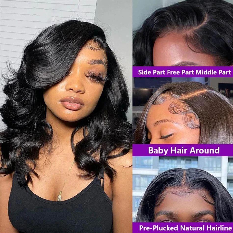 Women's Solid Color Transparent Lace Forehead Wig by GJG Denim