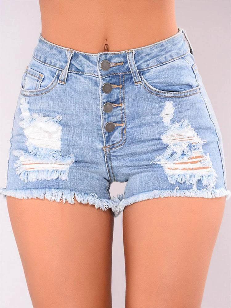 Summer New Style Female Ripped All-Match Denim Women Shorts by Zara-Craft