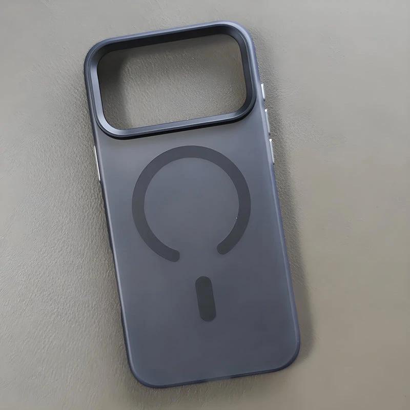 Applicable To 17promax Phone Case New Magnetic Simple Skin Sense Drop-resistant Protective Cover by GJG Denim