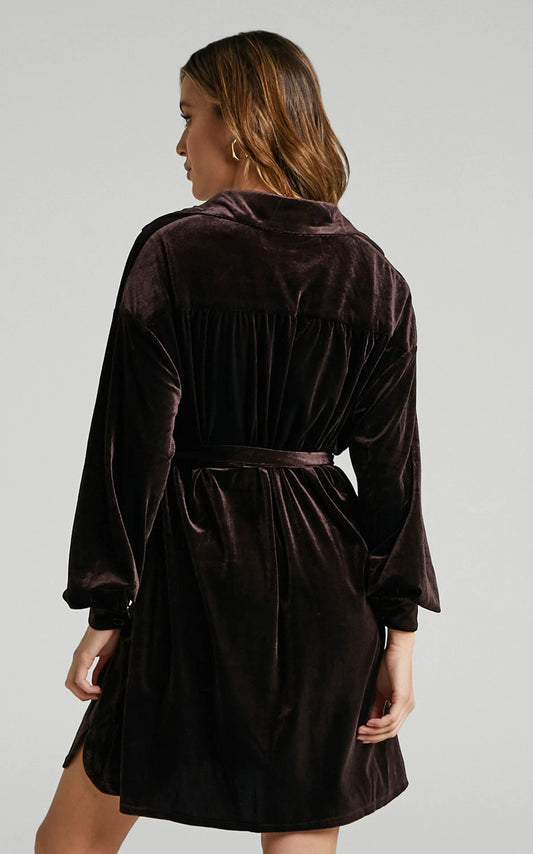 New Long Shirt Hot Sale Women's Velvet Dress by GJG Denim