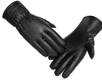 Winter PU Leather Full Touch Screen Gloves For Men by GJG Denim