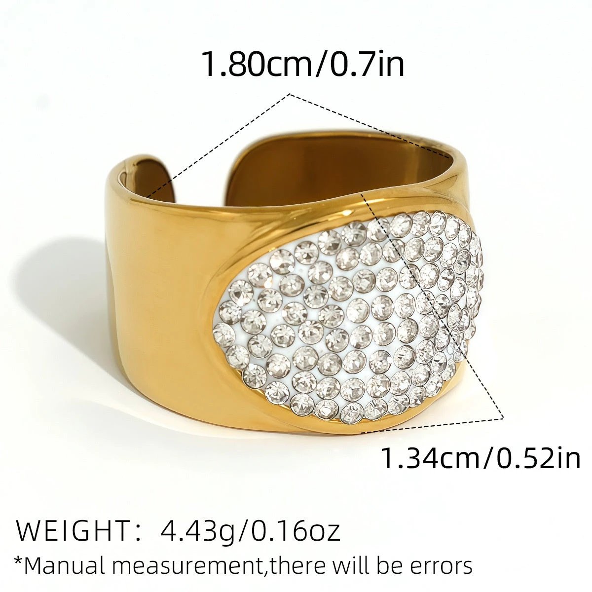 Retro Titanium Steel Ring Niche High-End Square Zircon Stainless Steel Jewelry Cross-Border Hot-Selling by GJG Denim