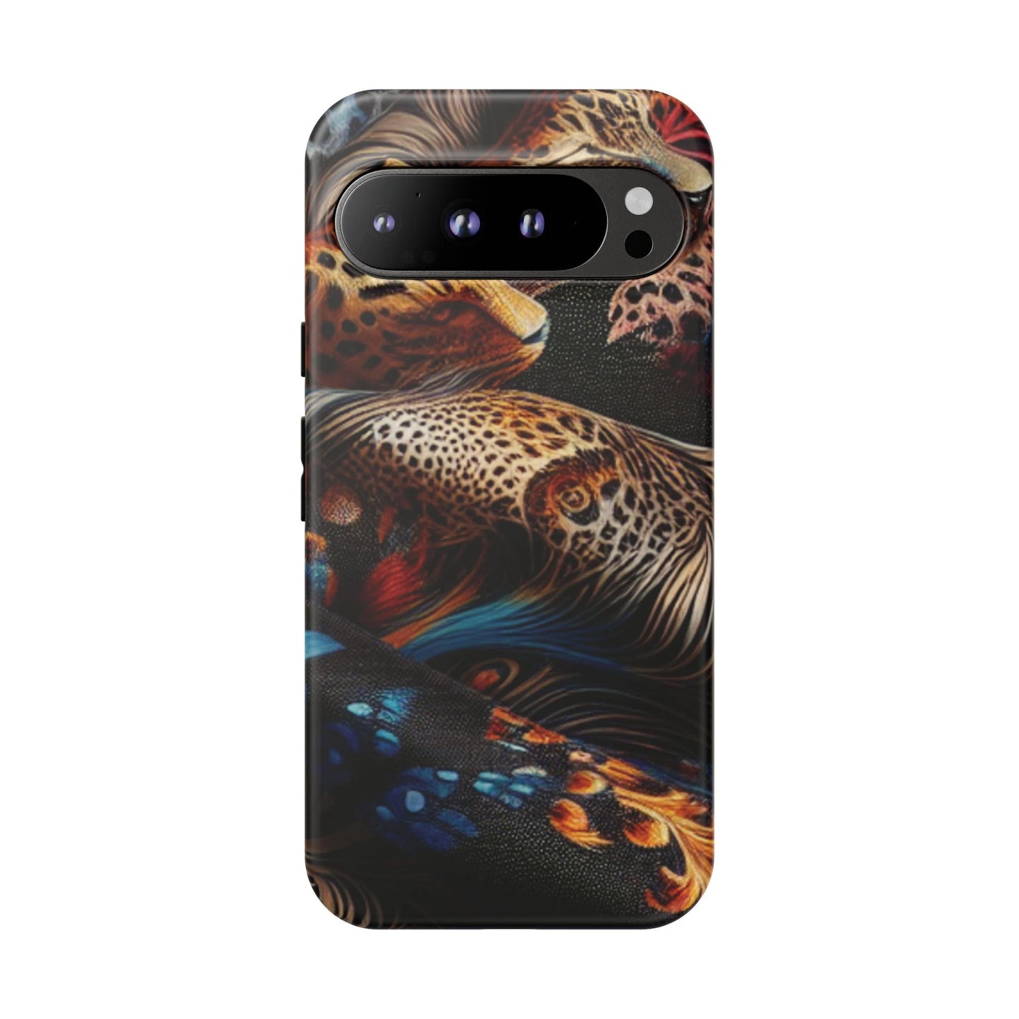 Stylish Tough Phone Case with Elegant Black and Gold Design by Printify