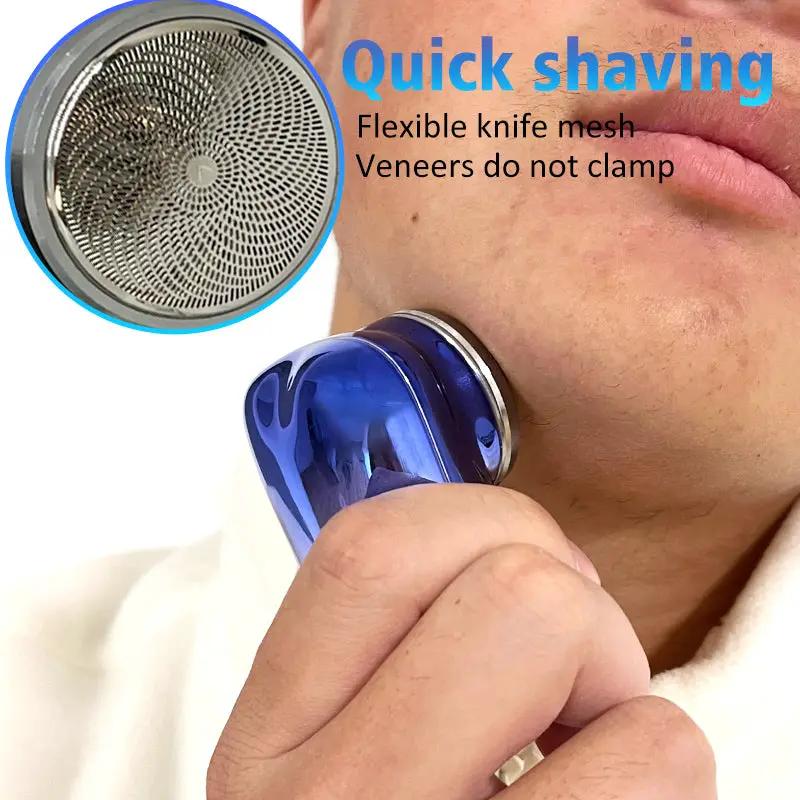 Mini Portable Face Cordless Shavers Rechargeable USB Electric Shaver Wet & Dry Painless Small Size Machine Shaving For Men by GJG Denim