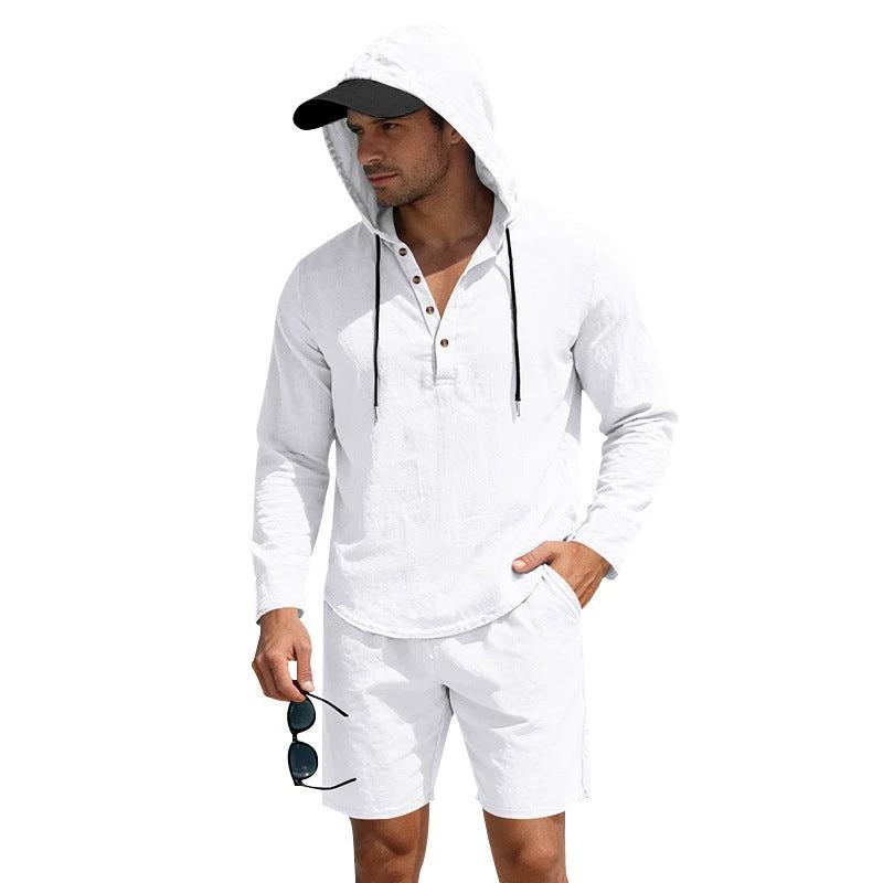 Lightweight Breathable Loose-fit Linen Men's Suit by GJG Denim