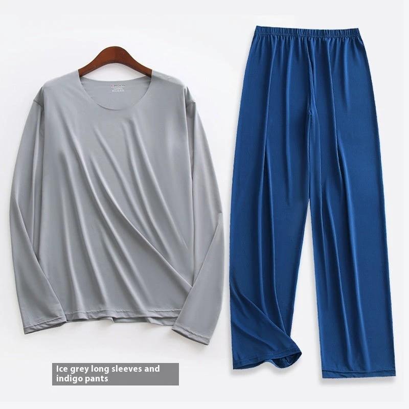 Men's Long-sleeved Pajamas Set by GJG Denim